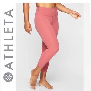 Athleta Elation Capri Crop Leggings Tights Pants Dark May Rose Yoga 353805 S